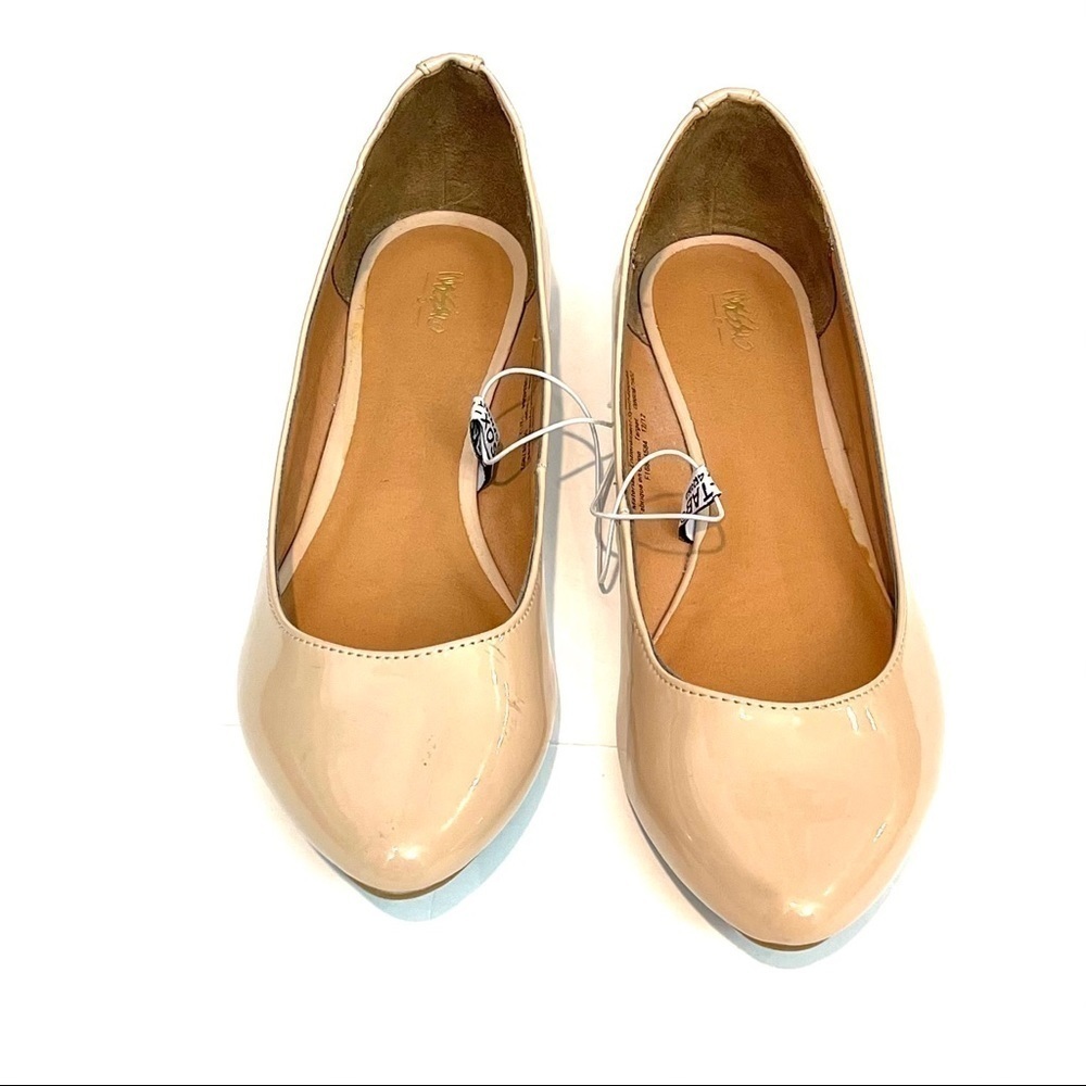 Nude flats with studded back detail